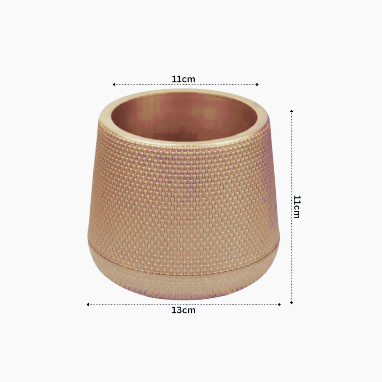 Mudkuda Golden Round Plastic Pot for Home & Garden