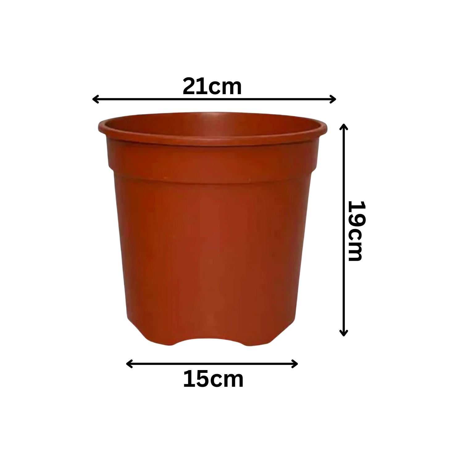 8 Inch Gro Pro Terracotta Plastic Pot for Home & Garden