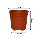 8 Inch Gro Pro Terracotta Plastic Pot for Home & Garden