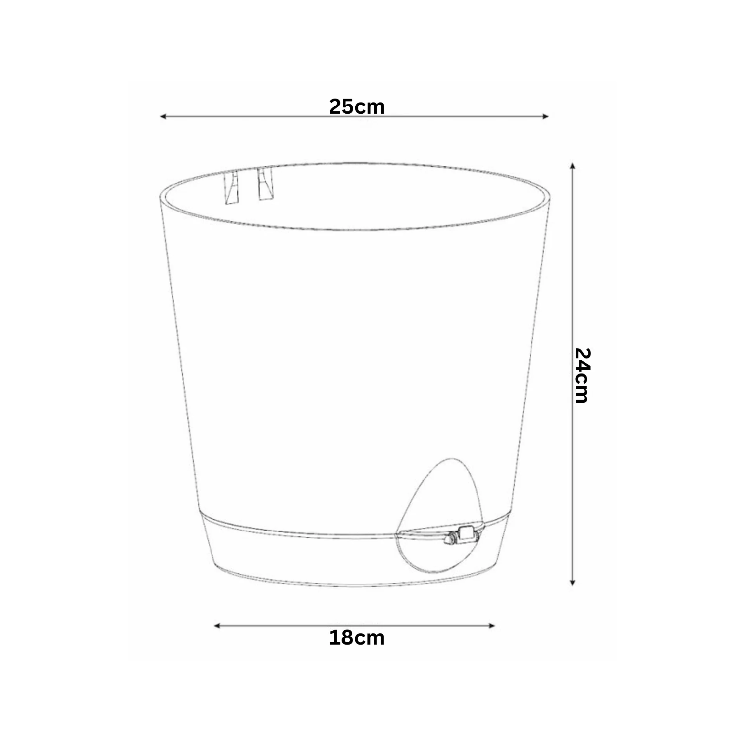 Krish Self Watering Plastic Pot With Trellis