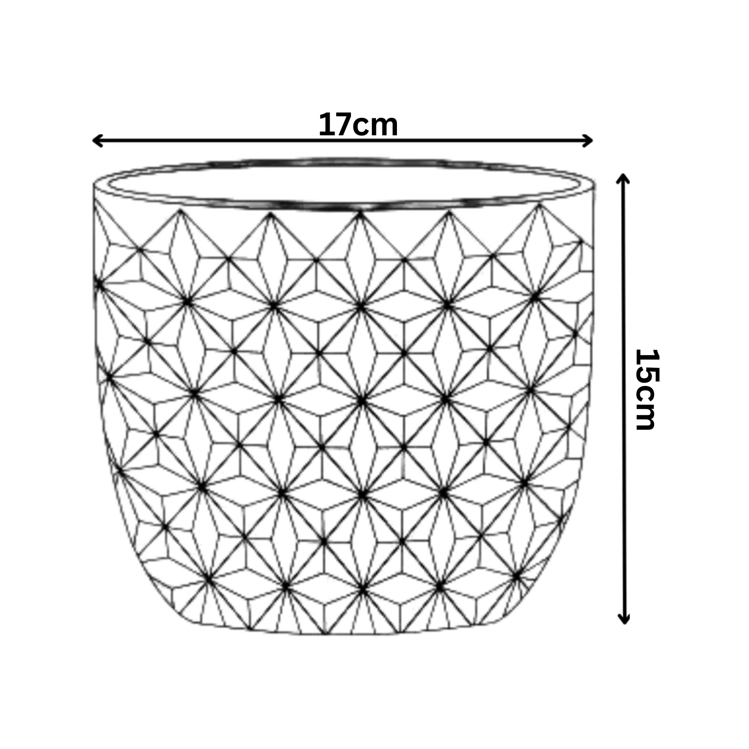 Verona Eco 17cm Round Plastic Pot For Home & Garden (17CM | 6.5INCH)