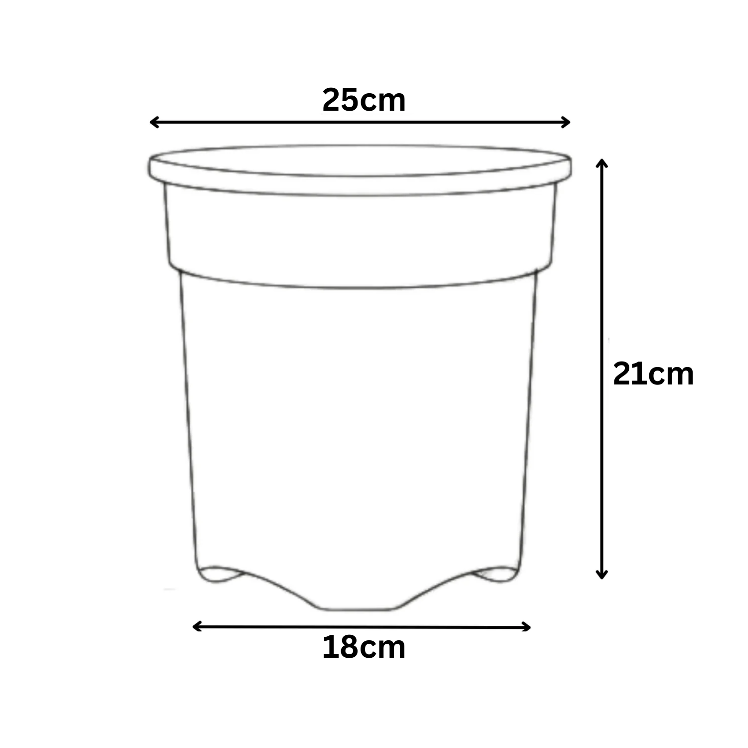 10 Inch Gro Pro Plastic Pot for Home & Garden