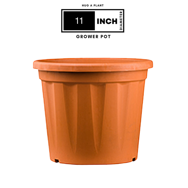 11 inch diameter plant pot 11 Inch Grower Plastic Pot Terracotta – Hug A Plant