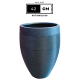 Hug A Plant | Milano High Rotomolded Round Plastic Pot Without Inner for Home & Garden (Pack of 1)