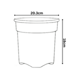8 Inch Gro Pro Grower Plastic Pot for Home & Garden