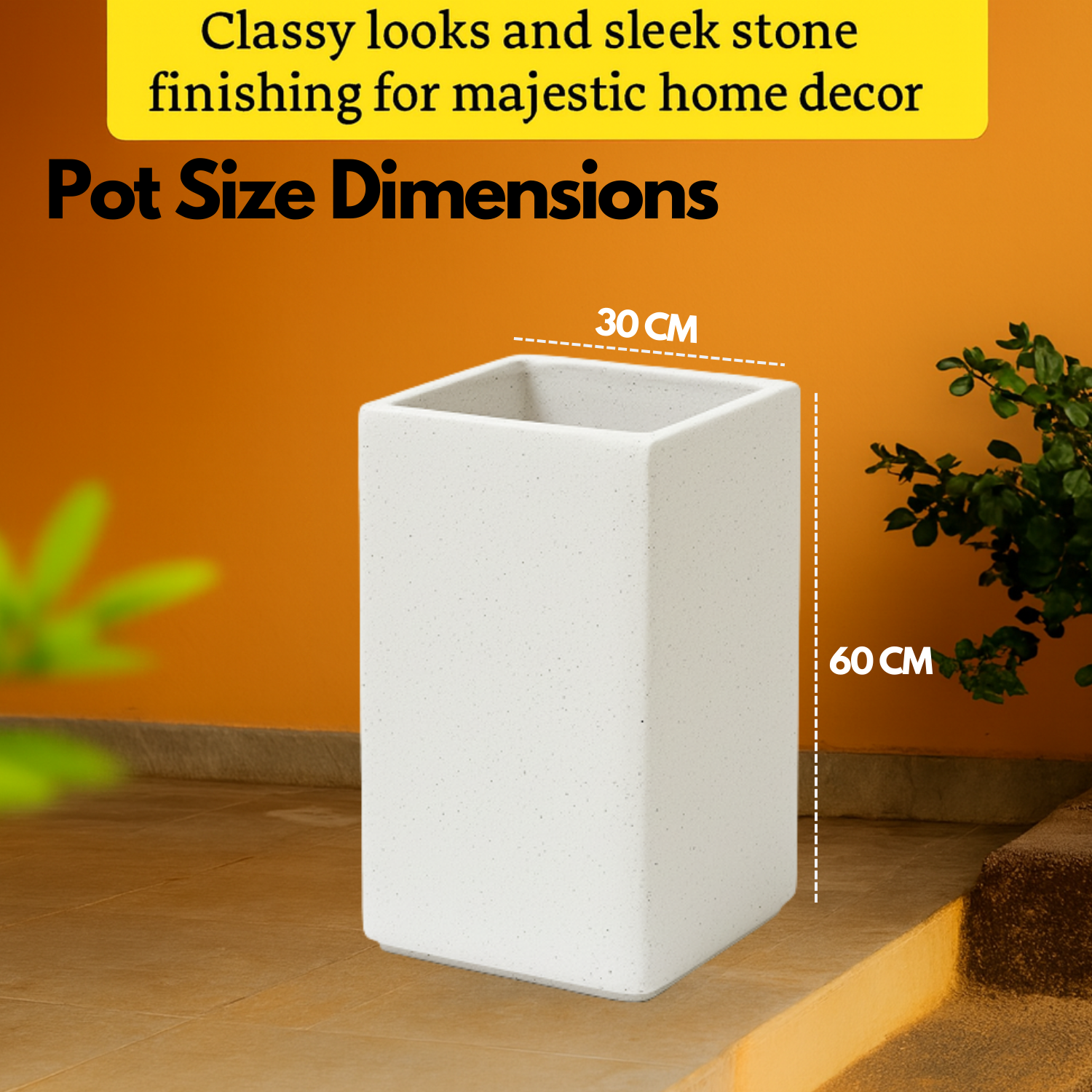Cubo 2412 Rotomolded Pots for Home & Garden (Pack of 1)