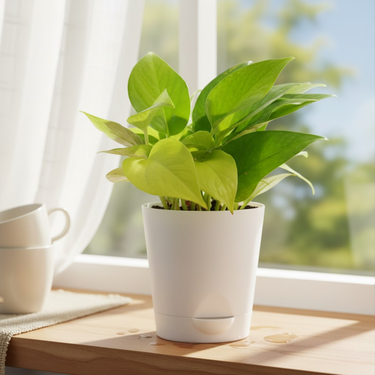 Lucky Plant Combo – Jade, Money Plant & Lotus Bamboo | 3 Live Indoor Plants in Krish 10cm Self-Watering Pots | Feng Shui & Vastu Good Luck Plants for Home & Office Décor (Pot Colour May Vary)