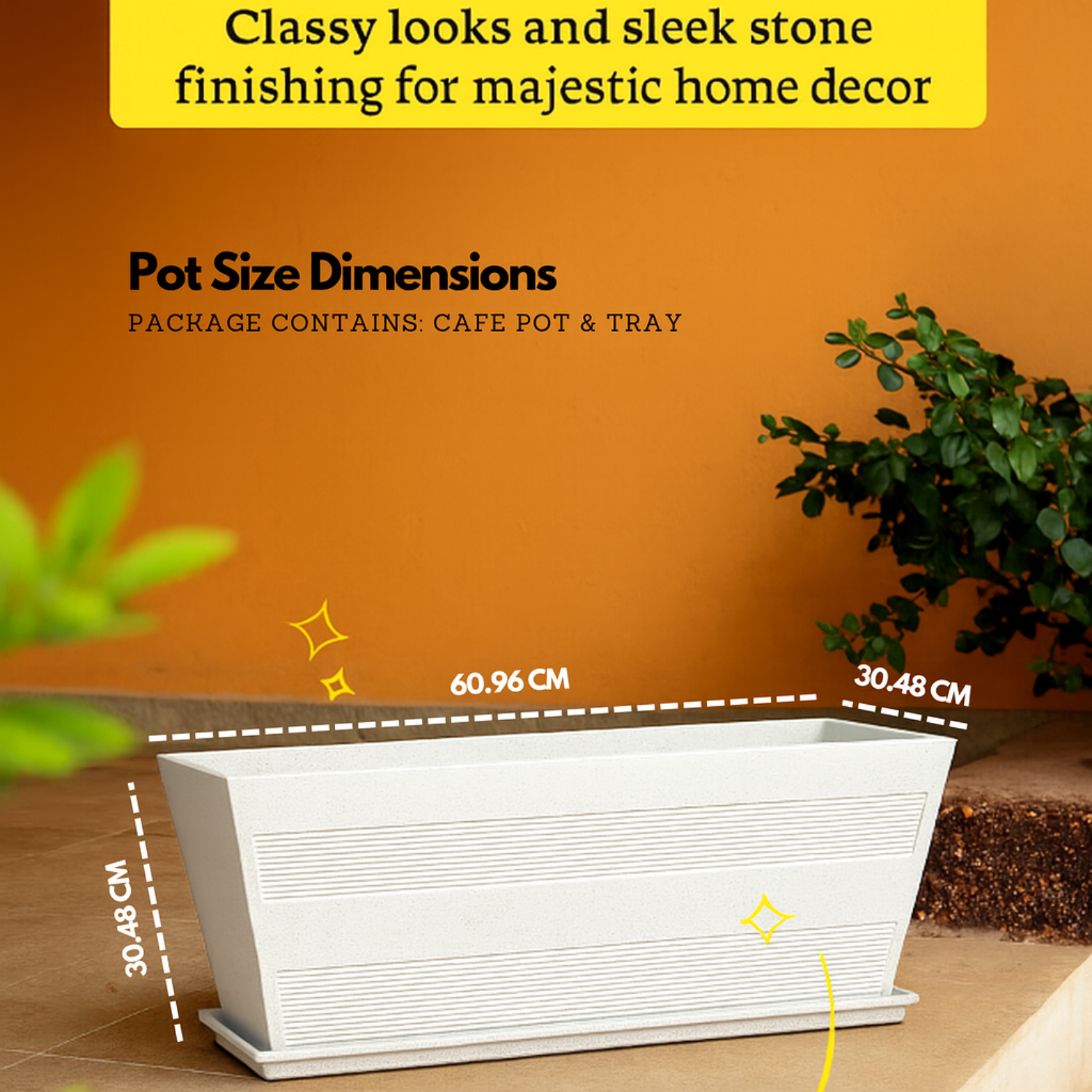 Cafe Rotomolded Pots  for Home & Garden (Pack of 1)