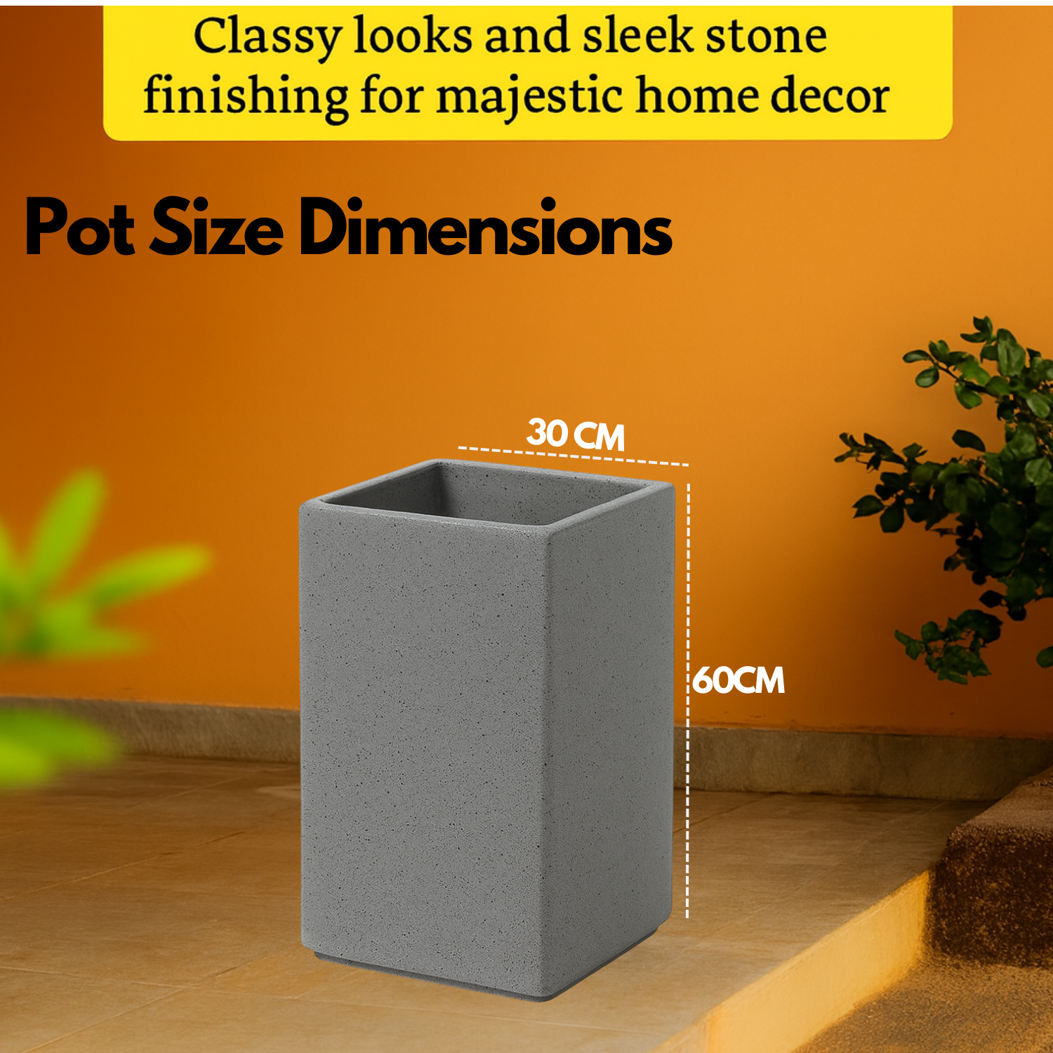 Cubo 2412 Rotomolded Pots for Home & Garden (Pack of 1)