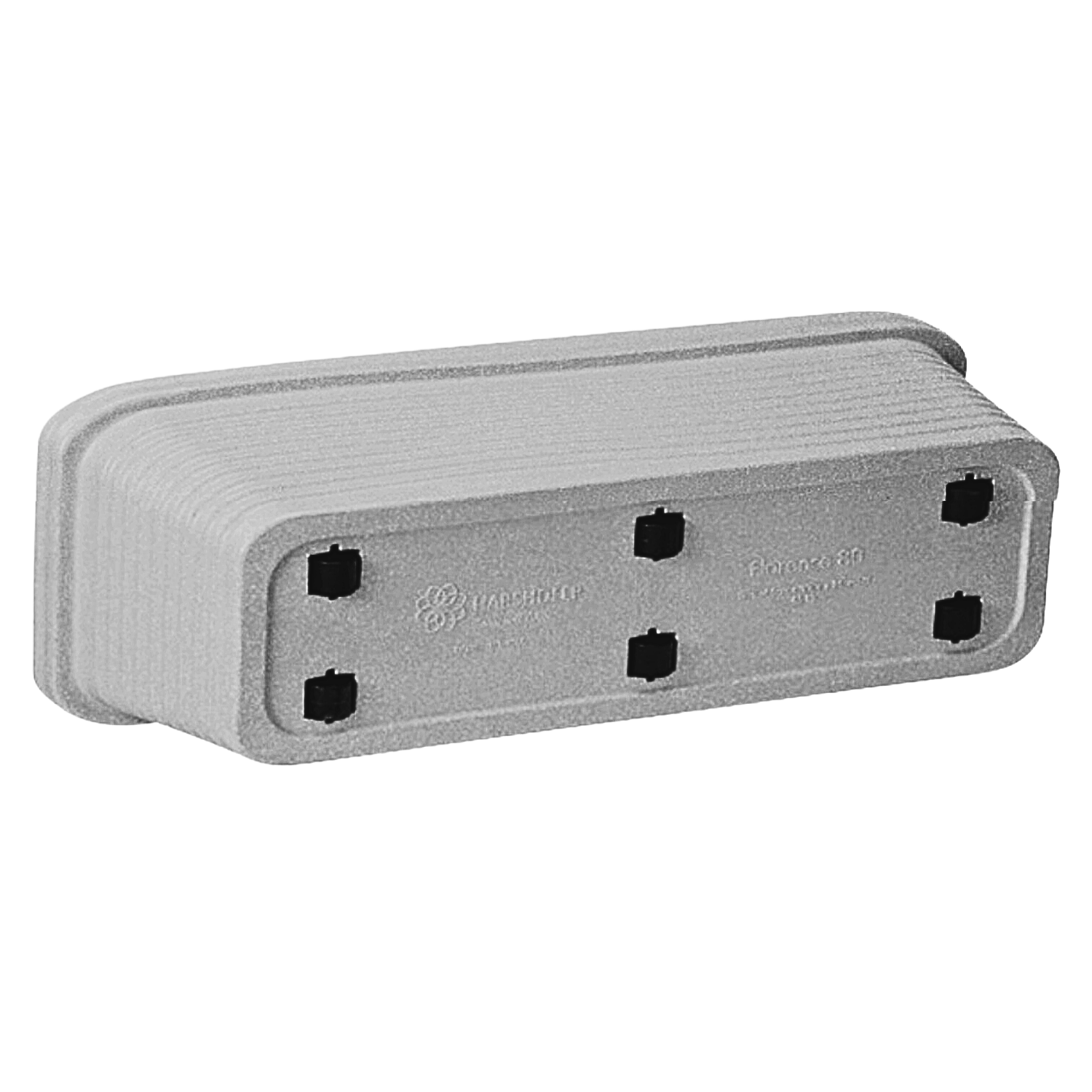 Florence Rectangle Rotomolded Plastic Pot With Wheels for Home & Garden (Pack Of 1, White Stone Finish)