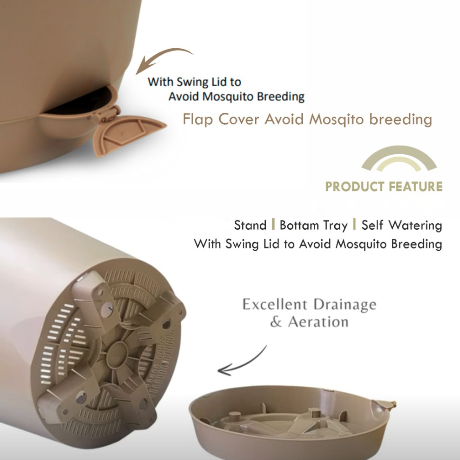 Krish Self Watering Plastic Pot With Trellis