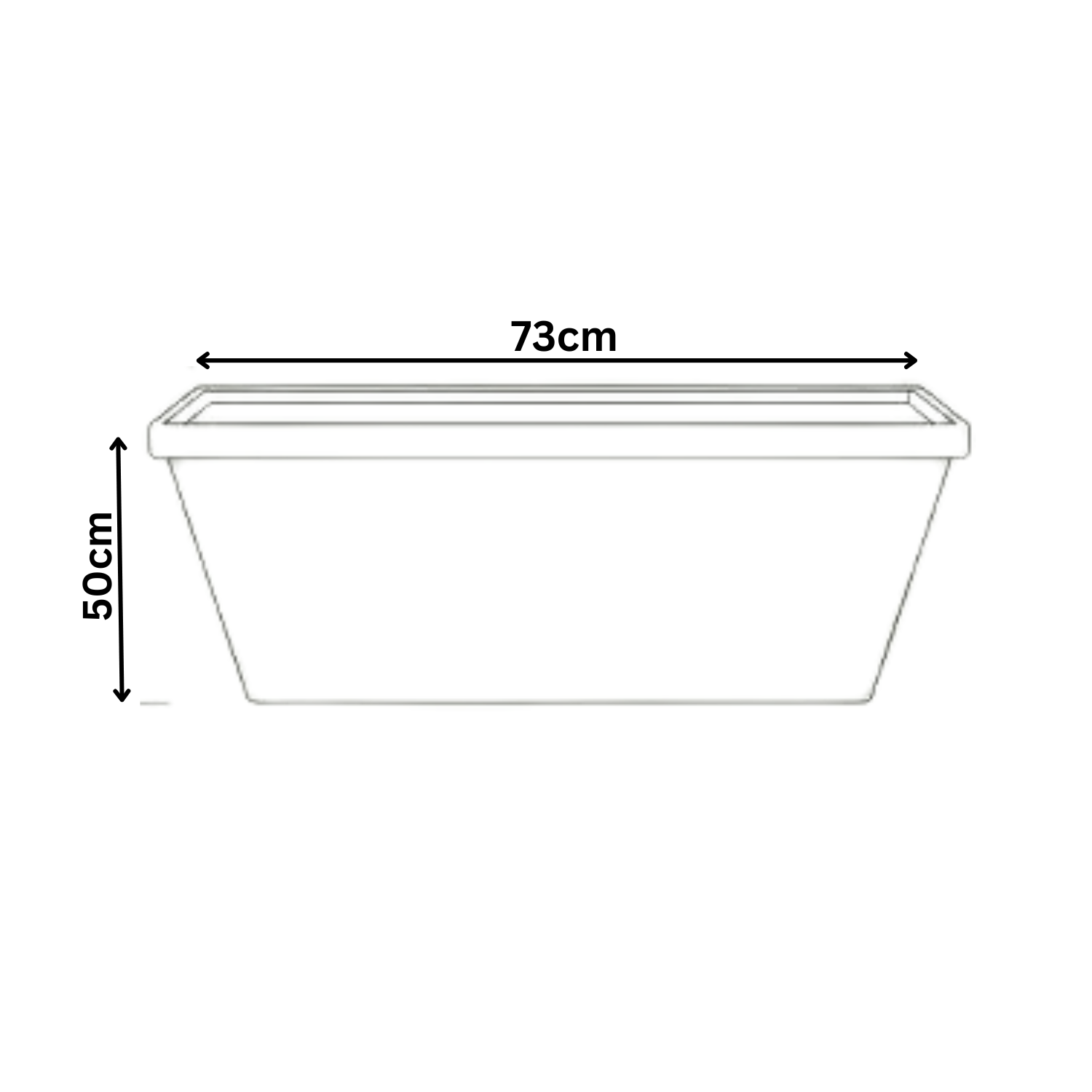 Hug A Plant | Bonsai R-70 Rotomolded Plastic Pot for Home & Garden (73CM|28INCH, Pack of 1)