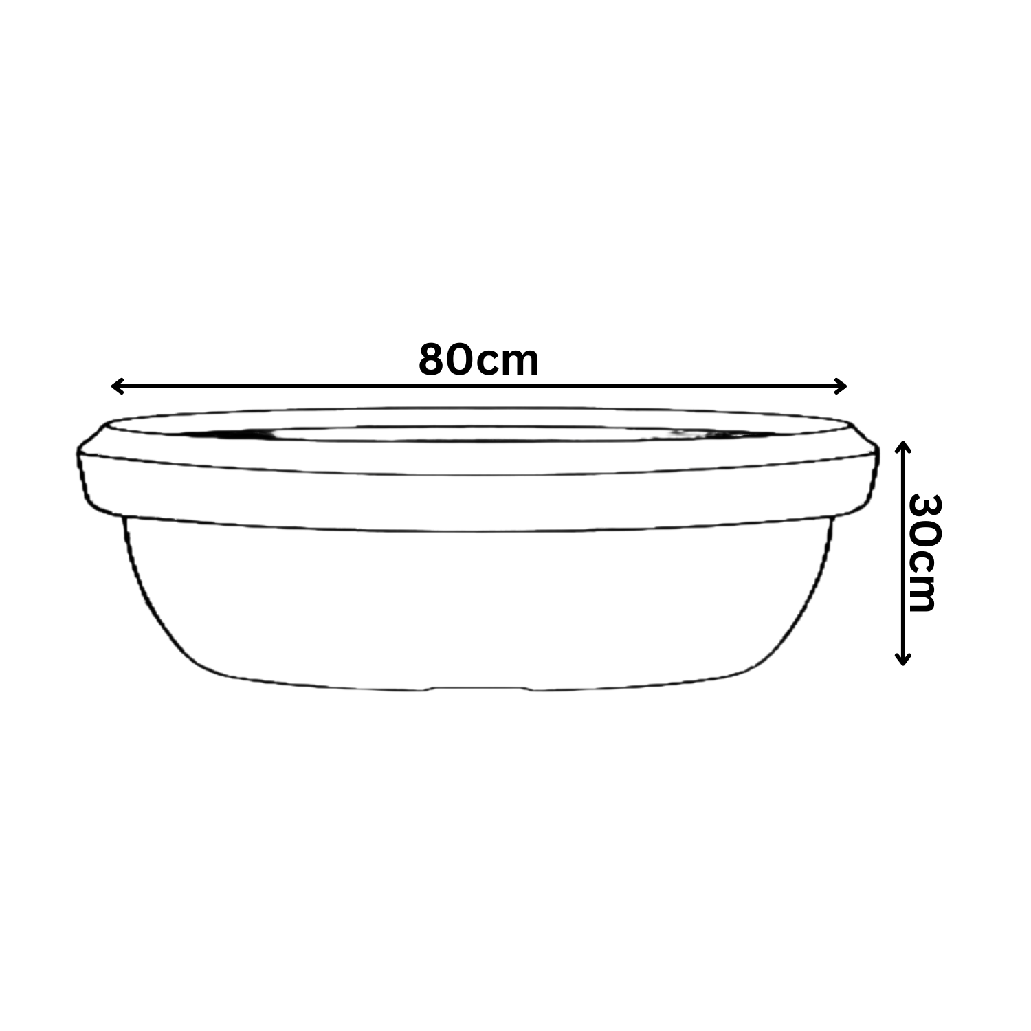 Hug A Plant | Lotus Bowl Rotomolded Round Plastic Pot for Home & Garden (Pack of 1, Sand Stone Finish)