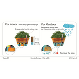 Tuka 25cm Round Plastic Pot With Self Watering Kit