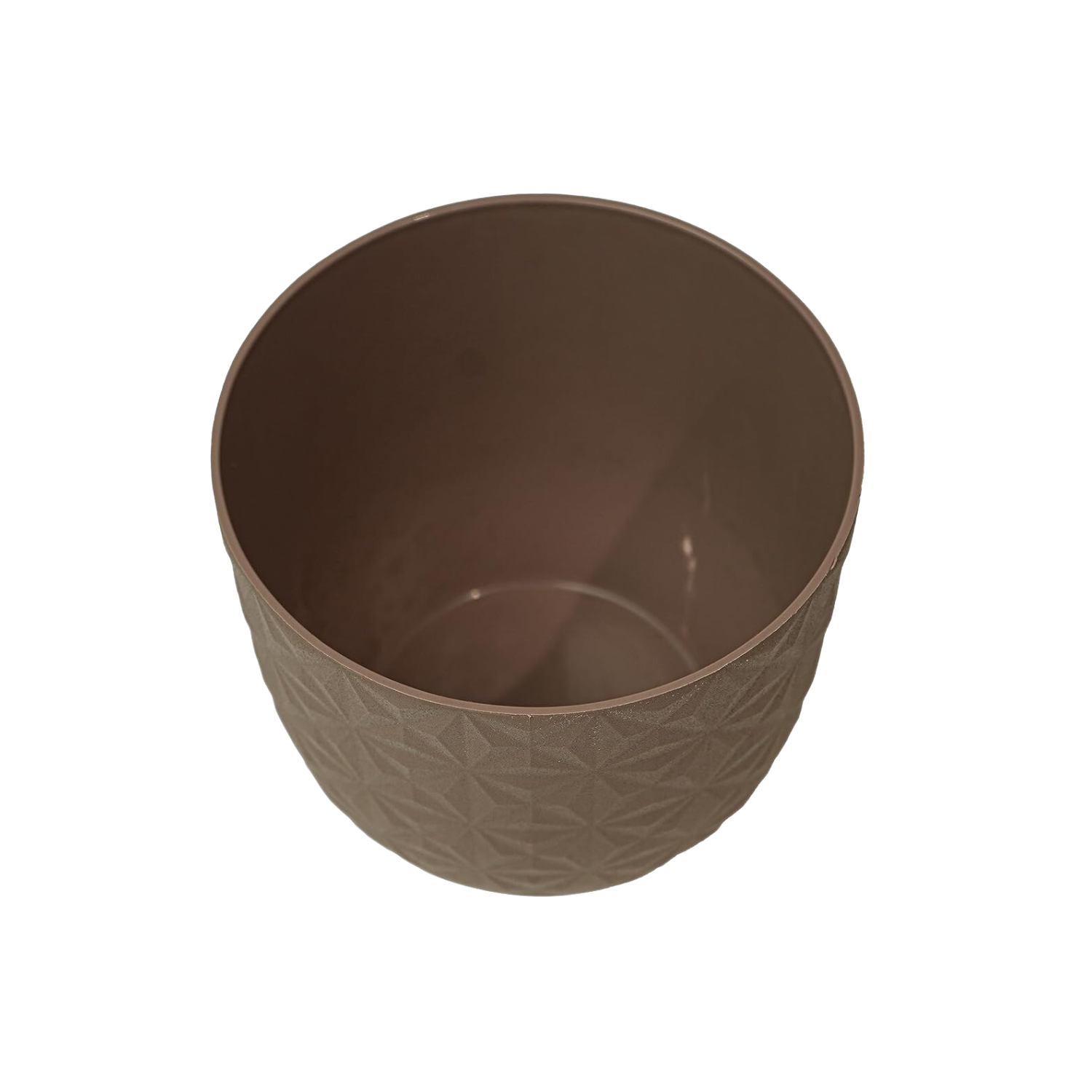 Verona Diamond Planter 11cm Round Plastic Pot For Home & Garden (11CM | 4INCH)