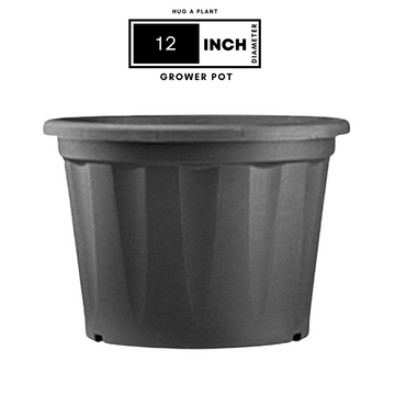 plastic plant pots 12 inch 12 Inch Grower Plastic Pot Black – Hug A Plant