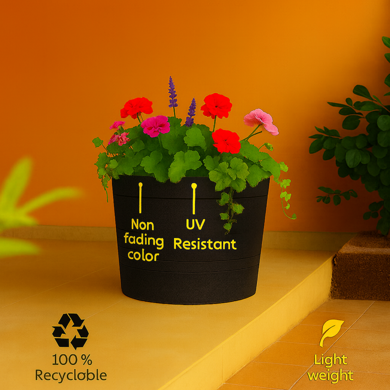 Fruit Rotomolded Pots for Home & Garden (Pack of 1)