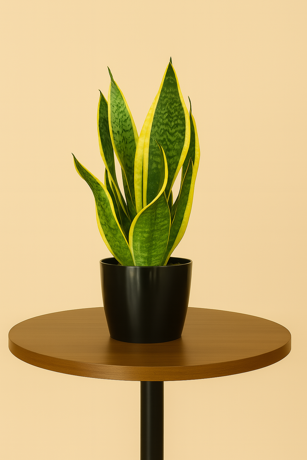 Hug A Plant | Snake Plant – Sansevieria Superba | Air Purifying Indoor Plant in 14cm Valencia Black Pot | Low Maintenance | Home & Office Decor