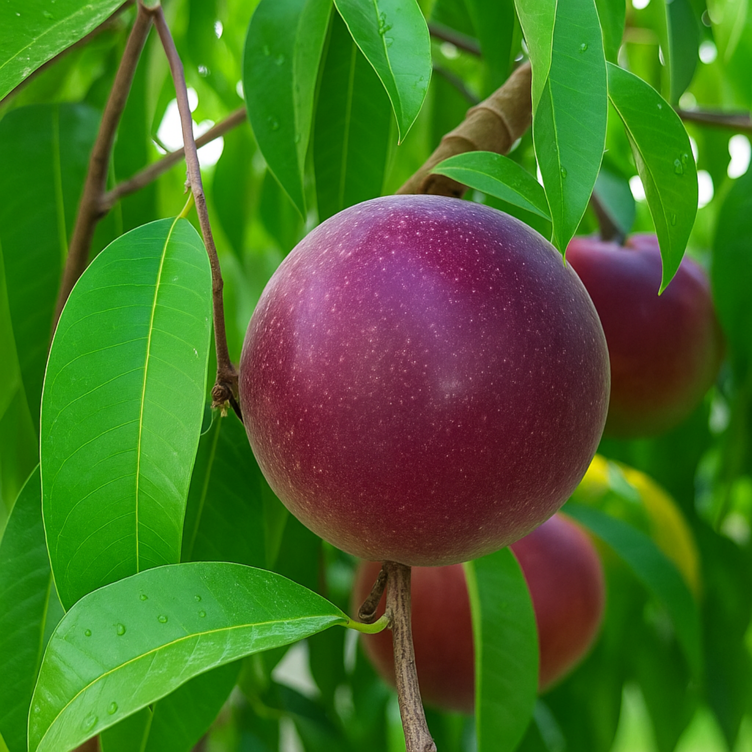Star Apple / Milk fruit / Golden Leaf Tree (Arlo Chrysophyllum cainito)Grafted Fruit Live Plant (Home & Garden)