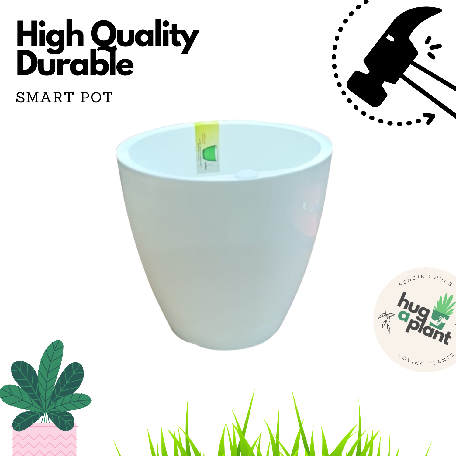 Hug A Plant | Smart Pot 1 litre Self-watering Pot for Home & Garden