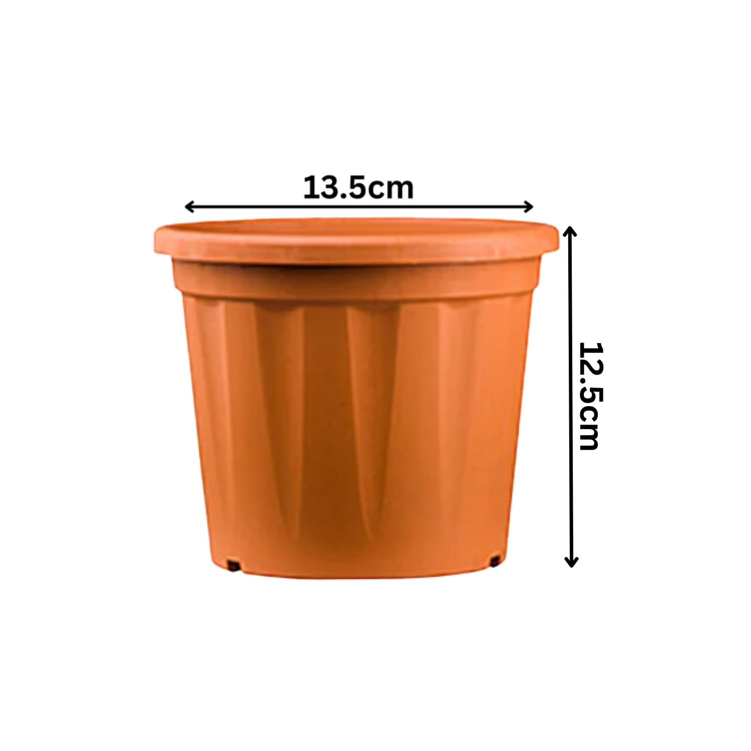 5 Inch Grower Plastic Pot Terracotta