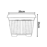 Bello Square Eco Planter 25CM Plastic Pot for Home & Garden (25CM | 10INCH)