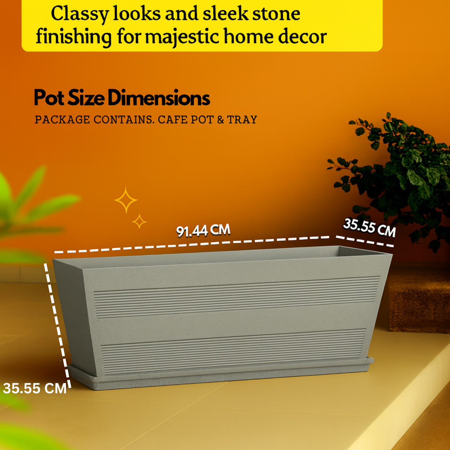 Cafe Rotomolded Pots  for Home & Garden (Pack of 1)