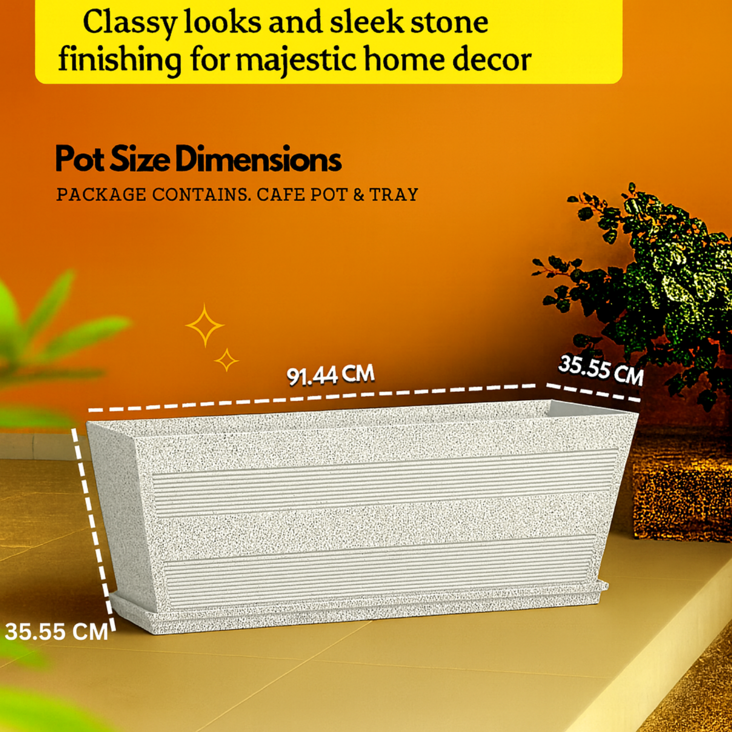 Cafe Rotomolded Pots  for Home & Garden (Pack of 1)