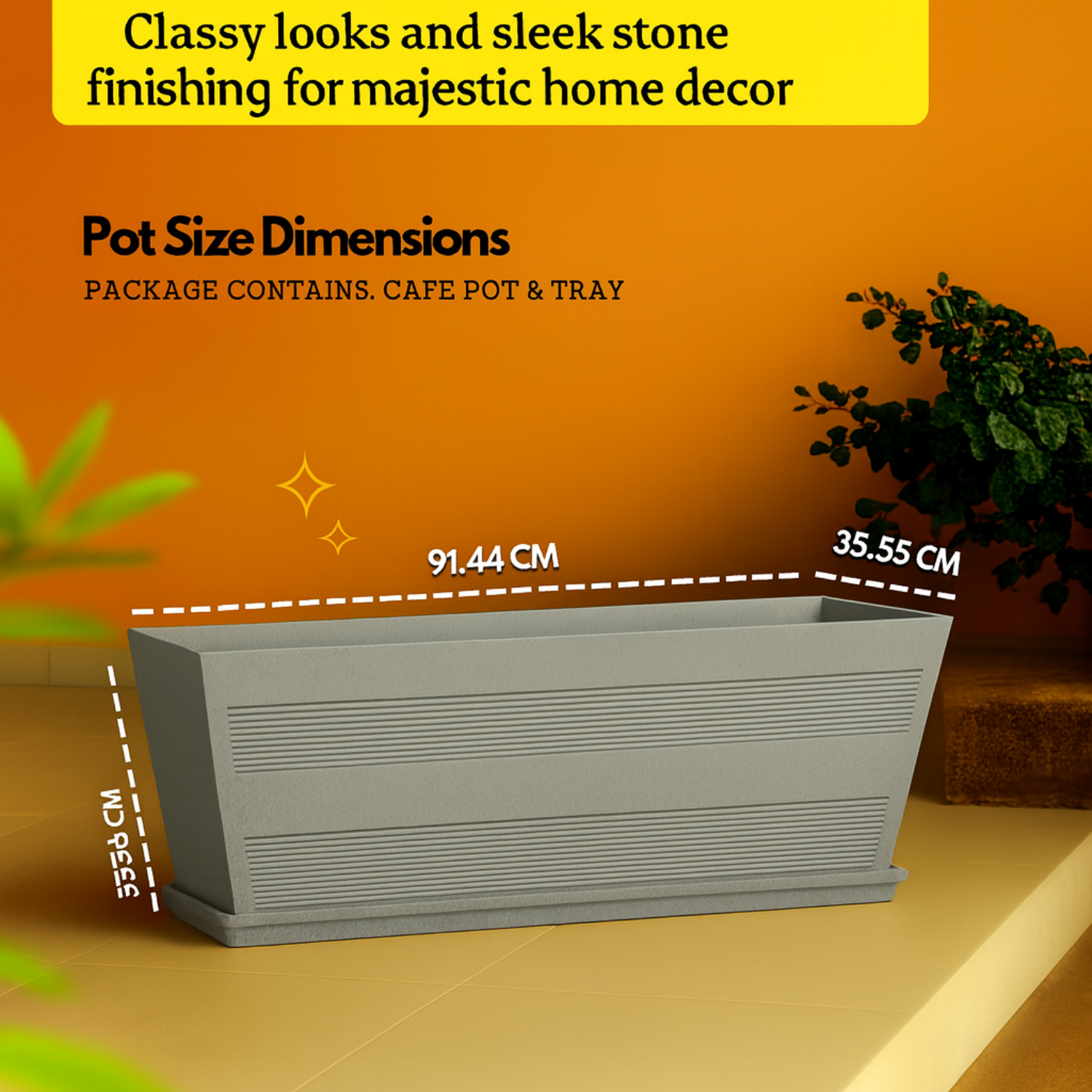 Cafe Rotomolded Pots  for Home & Garden (Pack of 1)