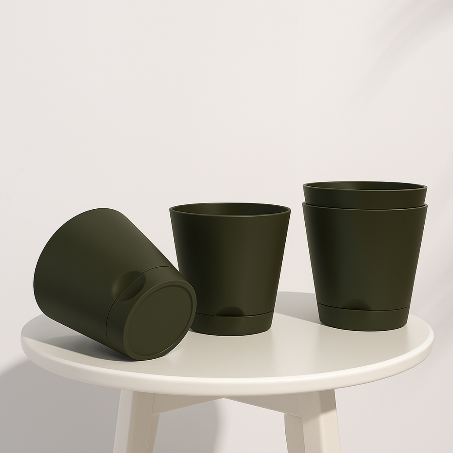 Krish Olivegreen plastic Planter Small for Home & Garden