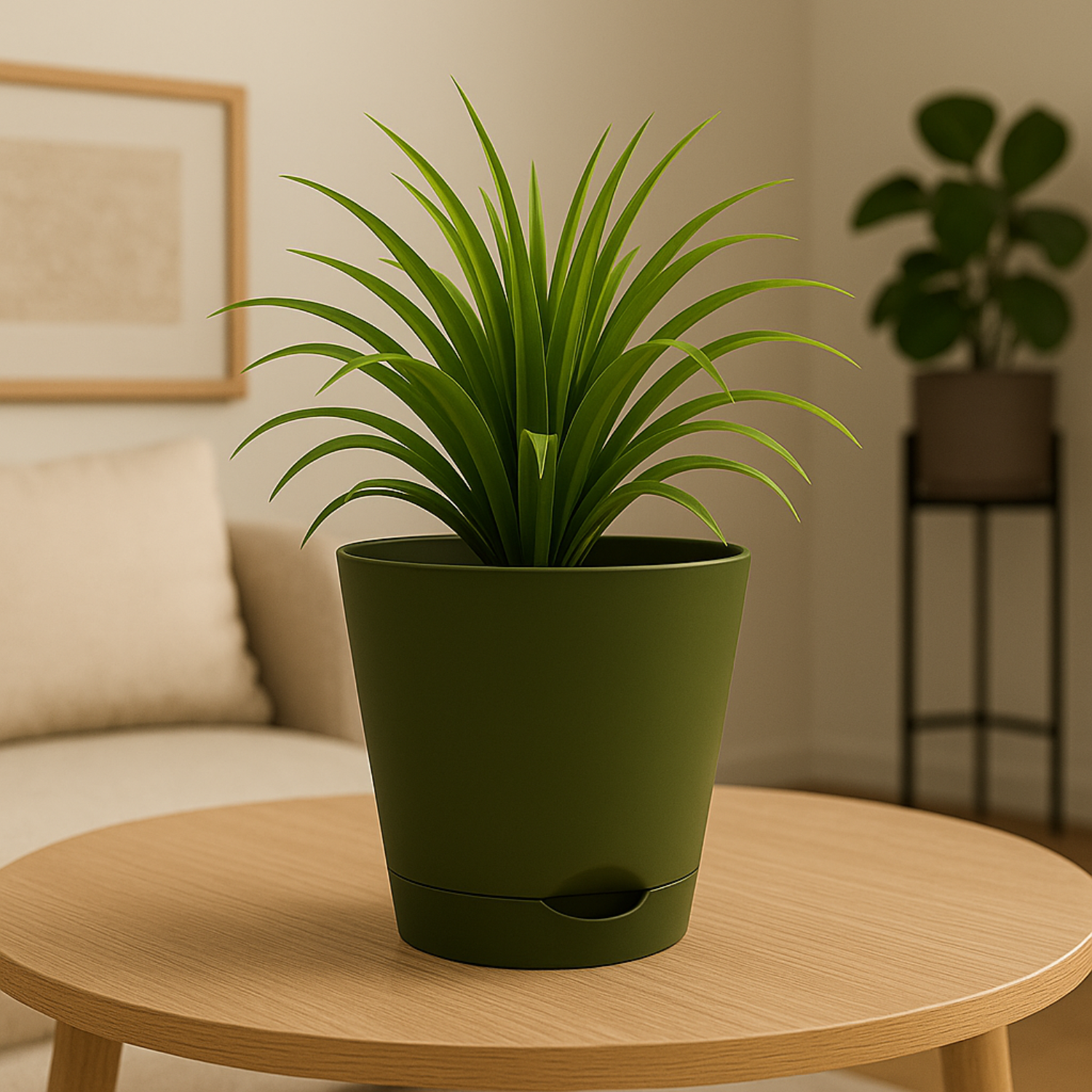 Krish Olivegreen plastic Planter Small for Home & Garden