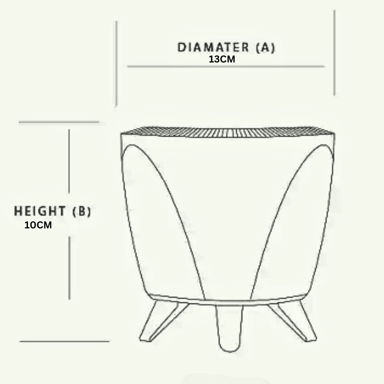 Lagos 13cm Round Plastic Pot for Home & Garden Decor