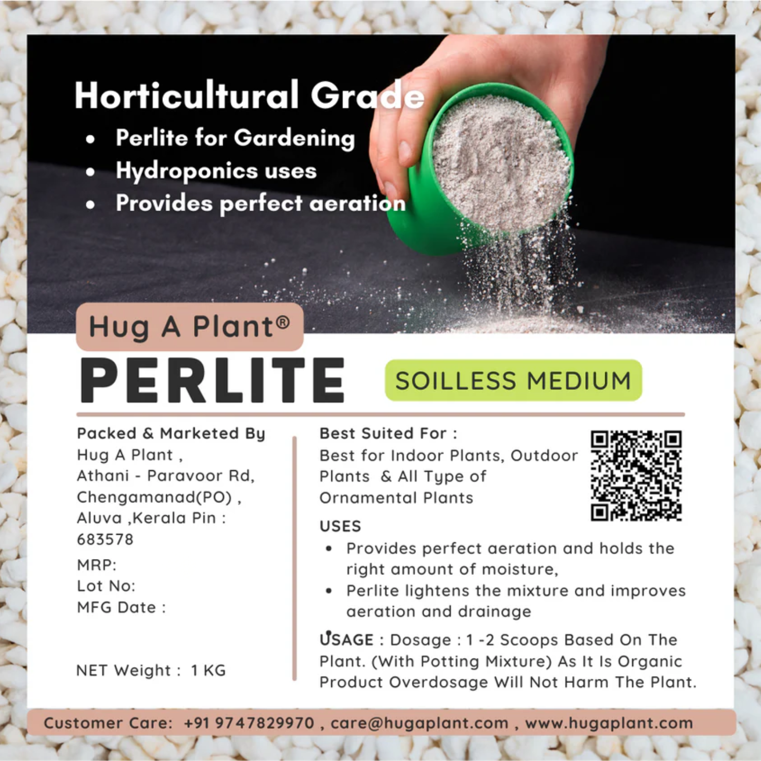 Hug A Plant Perlite For Plants 1Kg