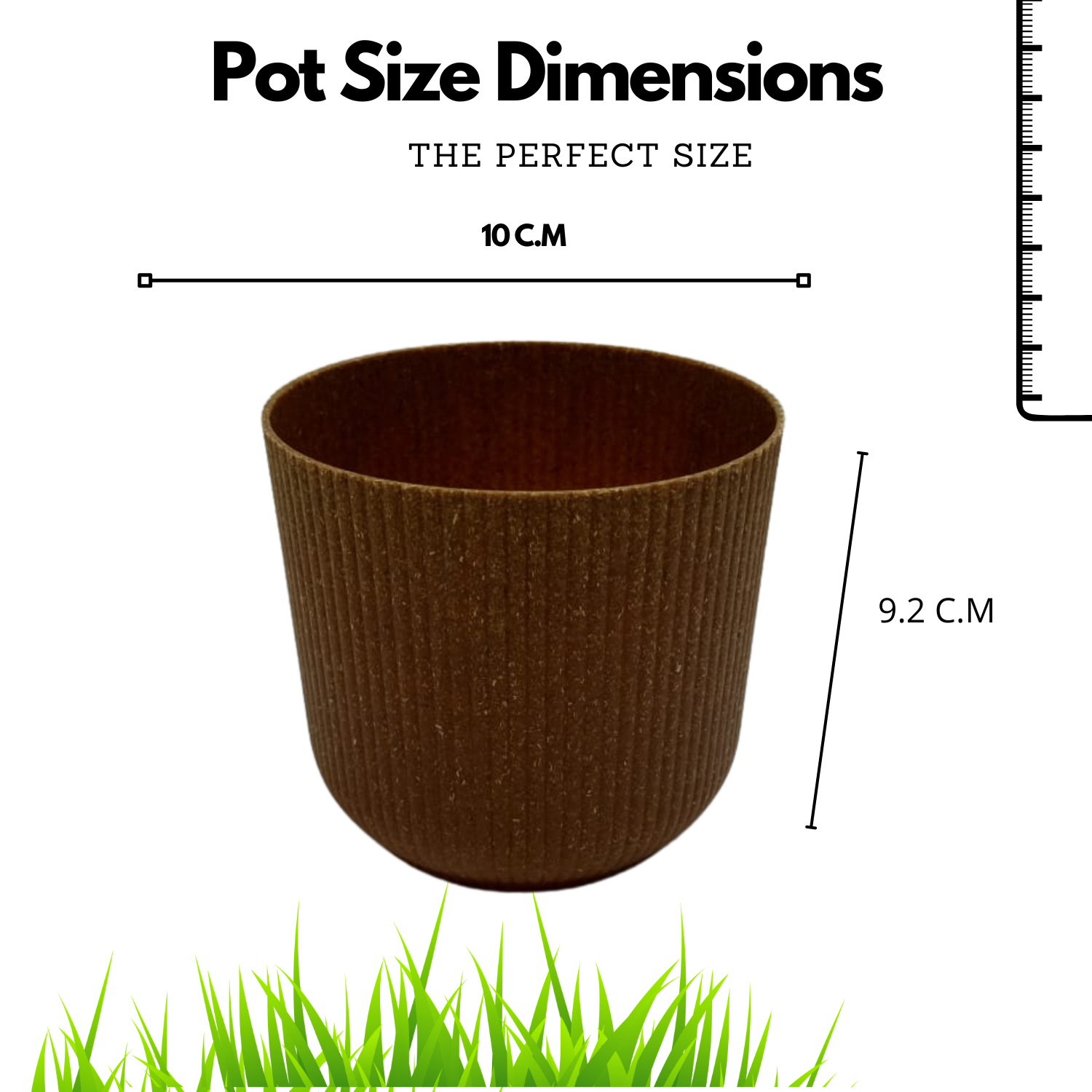 Hug A Plant | Ebizia Round[Eco series] Plastic Pot for Home & Garden (Pack of 1)
