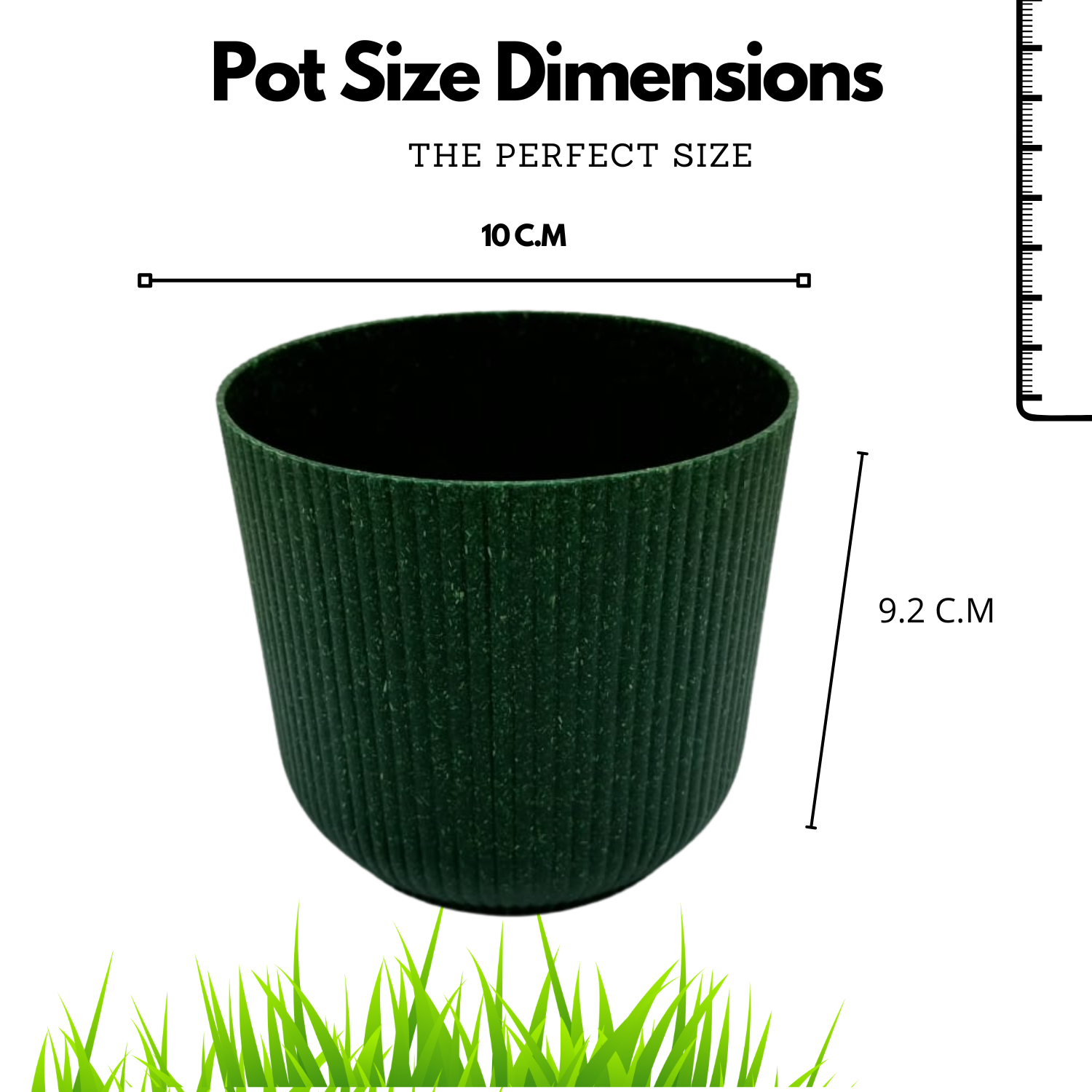 Hug A Plant | Ebizia Round[Eco series] Plastic Pot for Home & Garden (Pack of 1)