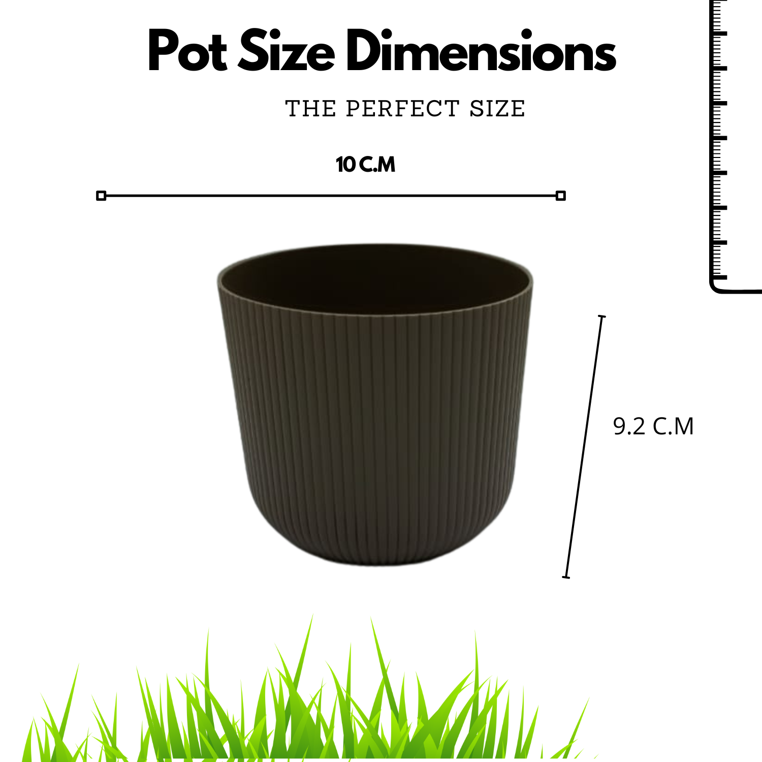 Hug a plant Ebizia Plastic Pot  for Home & Garden (Pack of 1)