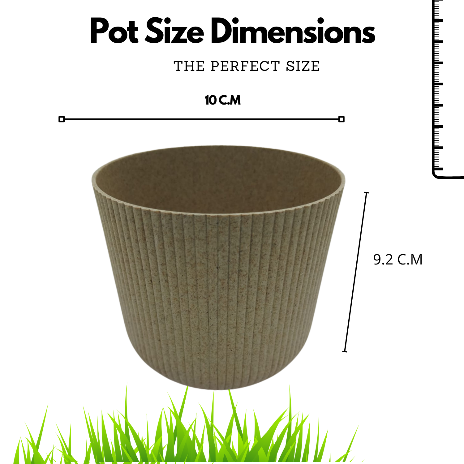 Hug A Plant | Ebizia Round[Eco series] Plastic Pot for Home & Garden (Pack of 1)