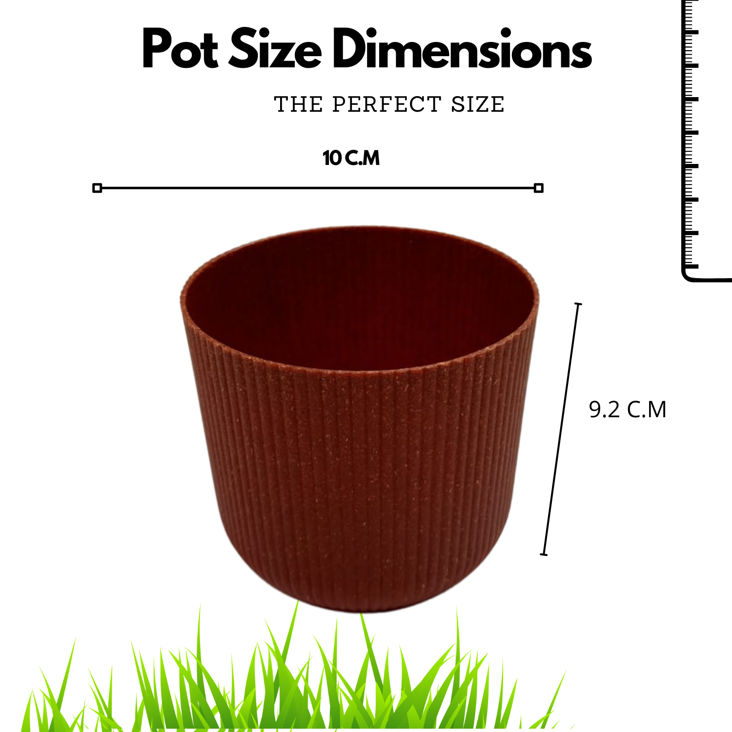 Hug A Plant | Ebizia Round[Eco series] Plastic Pot for Home & Garden (Pack of 1)