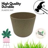 Hug A Plant | Ebizia Round[Eco series] Plastic Pot for Home & Garden (Pack of 1)