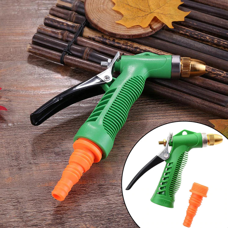 SPRAY GUN FOR WATERING AND SPRINKLING PURPOSES OVER PLANTS AND TREES IN PARKS AND TYPES OF GARDEN PLACES ETC