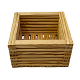 Hug A Plant|Square Pot|Square Shape Natural Wooden Pot for Live Plant/Flower Pot/ Artificial Flowers, Home Living Room & Garden Decor