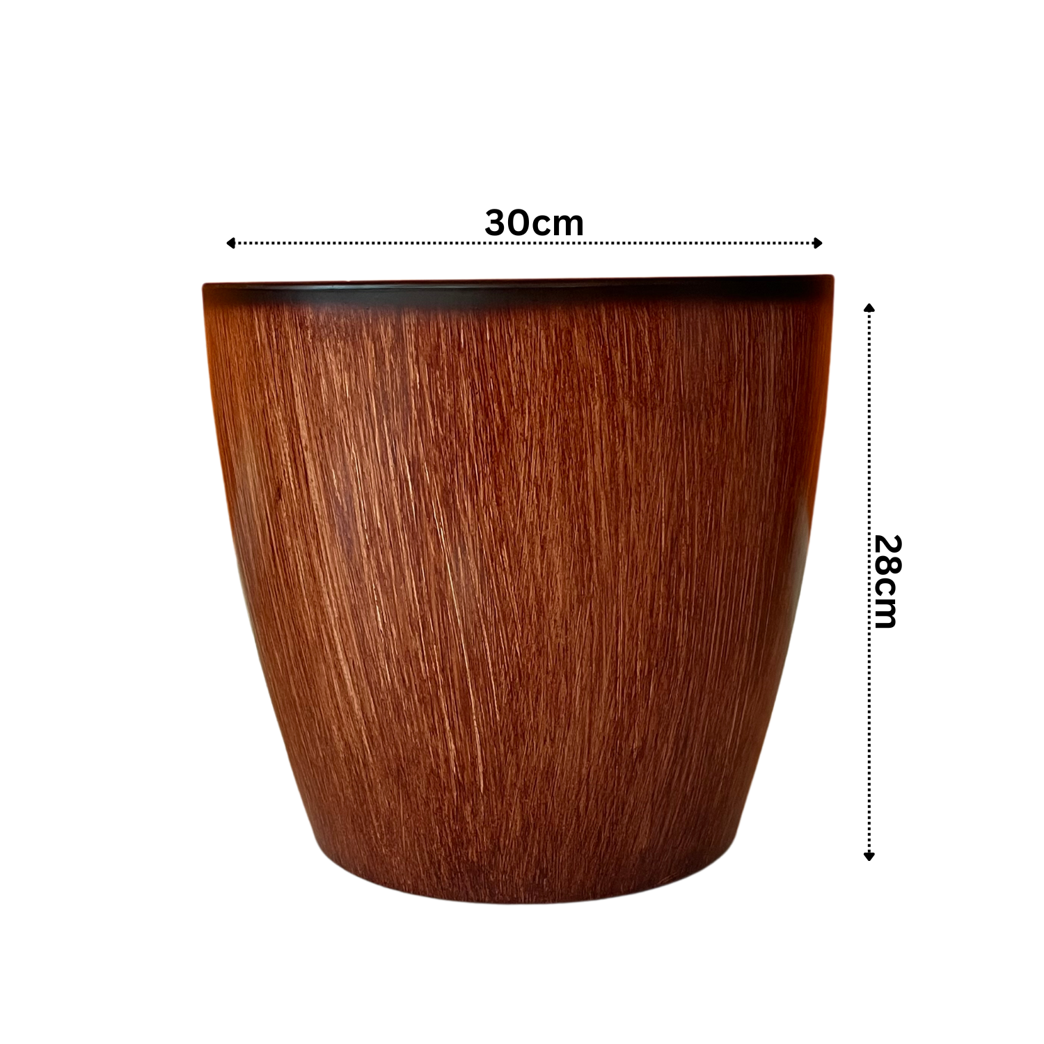 Hug A Plant | Valencia 30cm Round Plastic Pot with Wheels for Home & Garden (30CM | 12 INCH, Pack of 1)