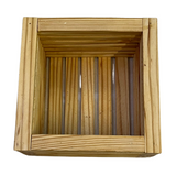 Hug A Plant|Square Pot|Square Shape Natural Wooden Pot for Live Plant/Flower Pot/ Artificial Flowers, Home Living Room & Garden Decor