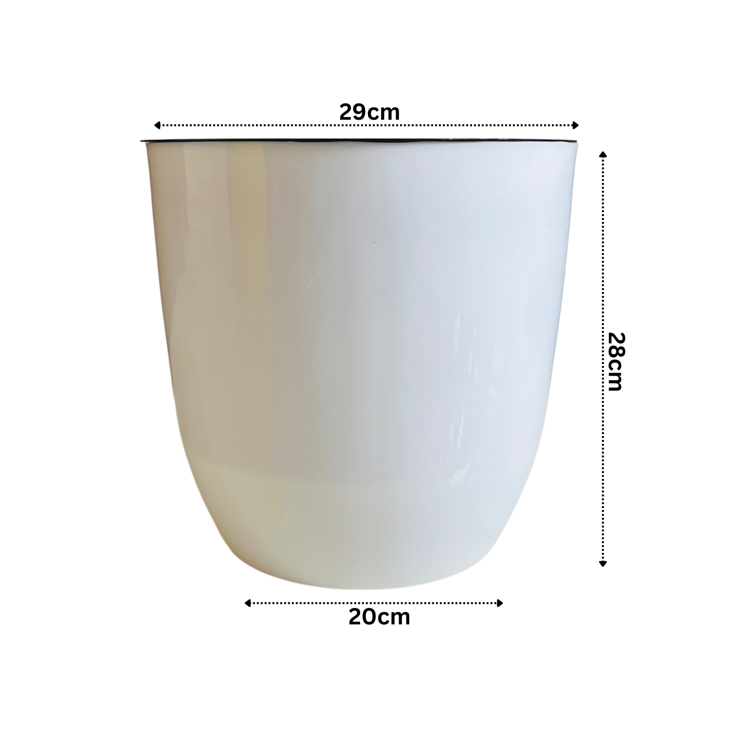 Hug A Plant |Sunny Big Round Plastic Pot with Inner for Home & Garden (29CM|11.5 INCH)
