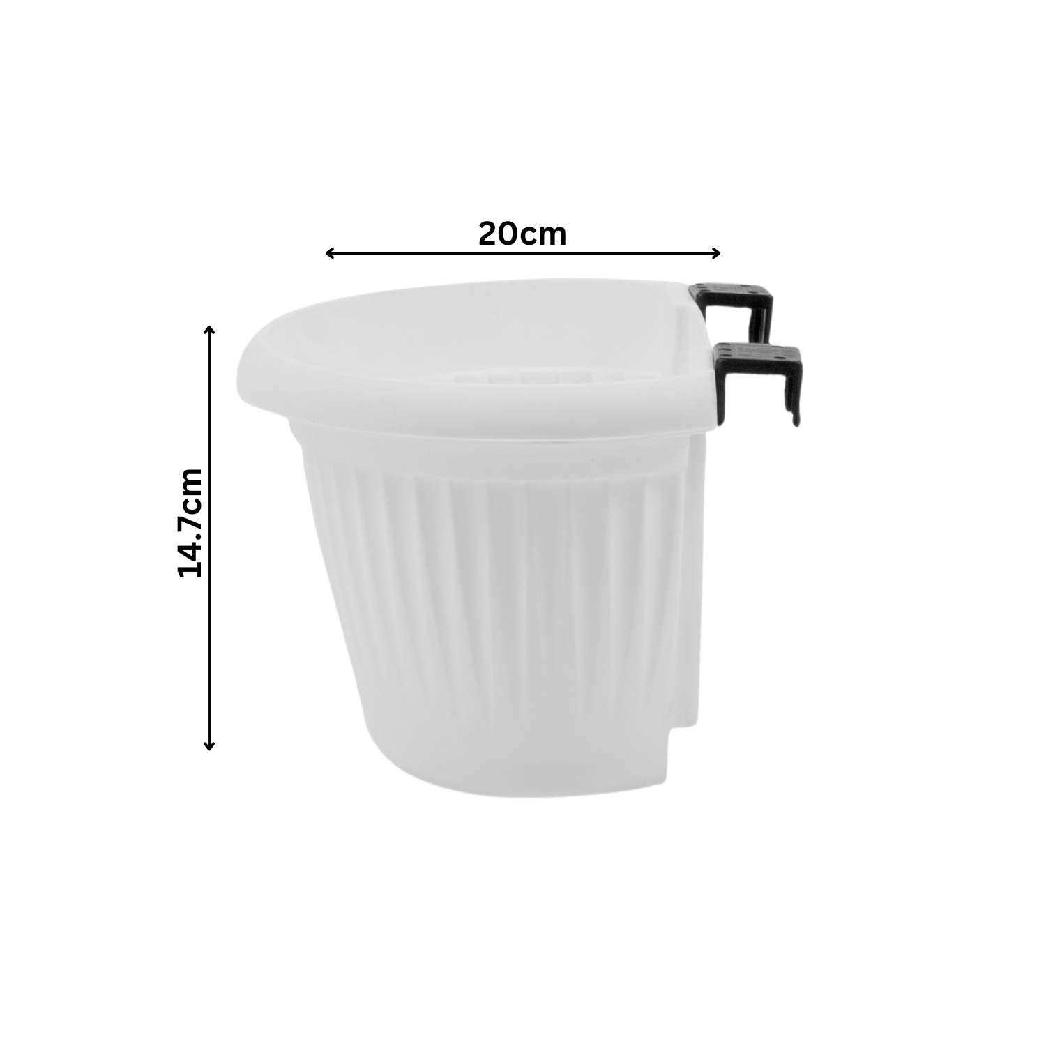 Hug A Plant |Bello Wall Planter 20CM Hanging Plastic Pot for Home & Garden Decor (20CM|8 INCH)