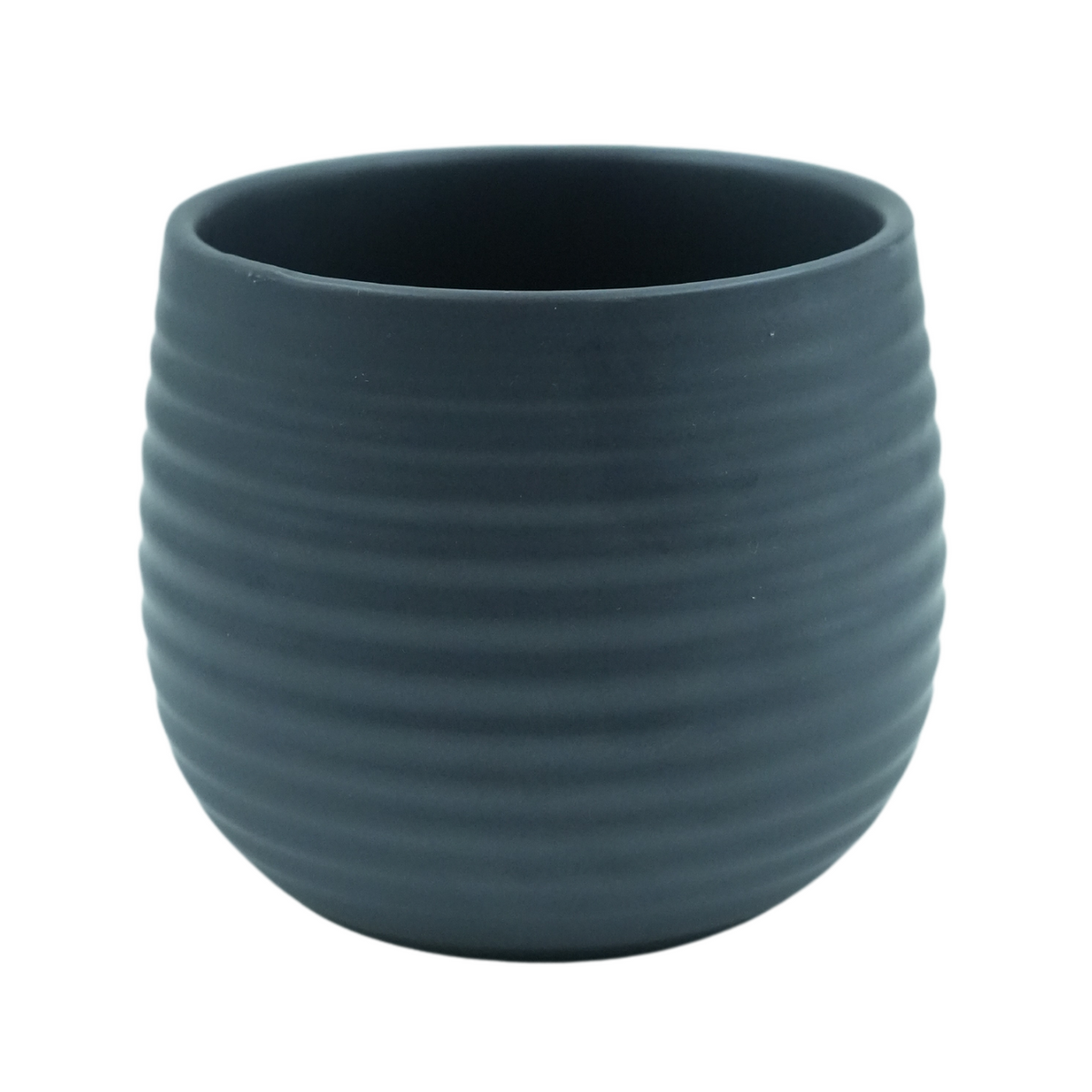 Designer Ceramic Pot (Black, Matt Finish,Small) for Home & Indoor Plant Decor