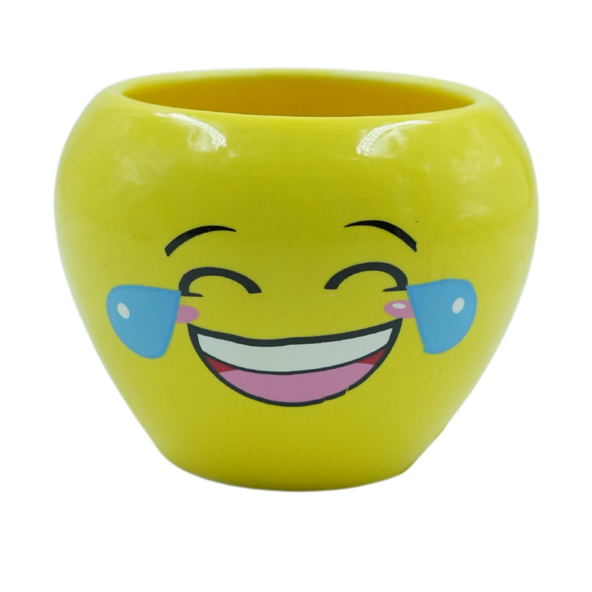 Designer Ceramic Pot (Yellow, Glossy Finish,Small) for Home & Indoor Plant Decor