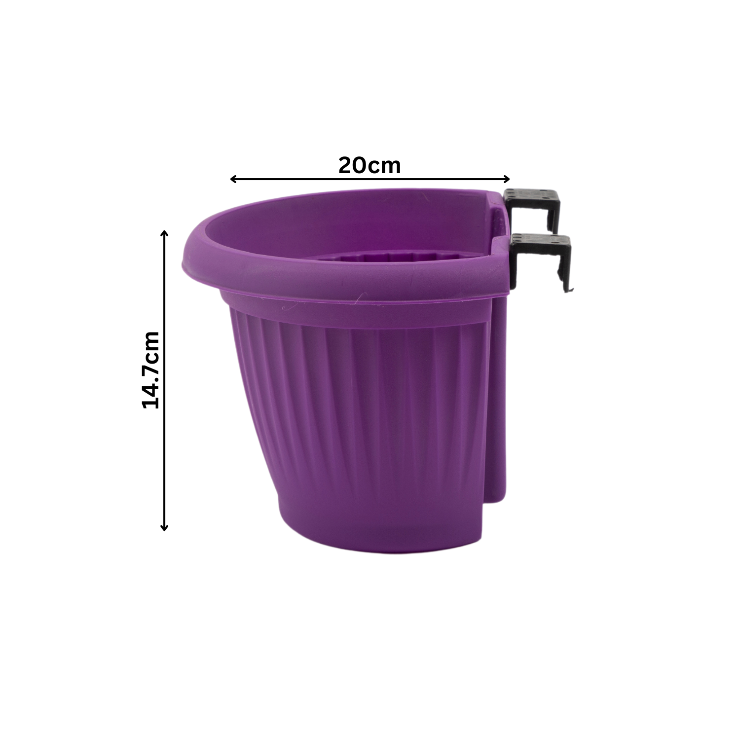Hug A Plant |Bello Wall Planter 20CM Hanging Plastic Pot for Home & Garden Decor (20CM|8 INCH)