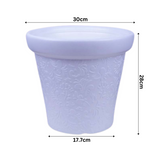 Designer Round Plastic Pot for Home & Garden (30CM|12 INCH)