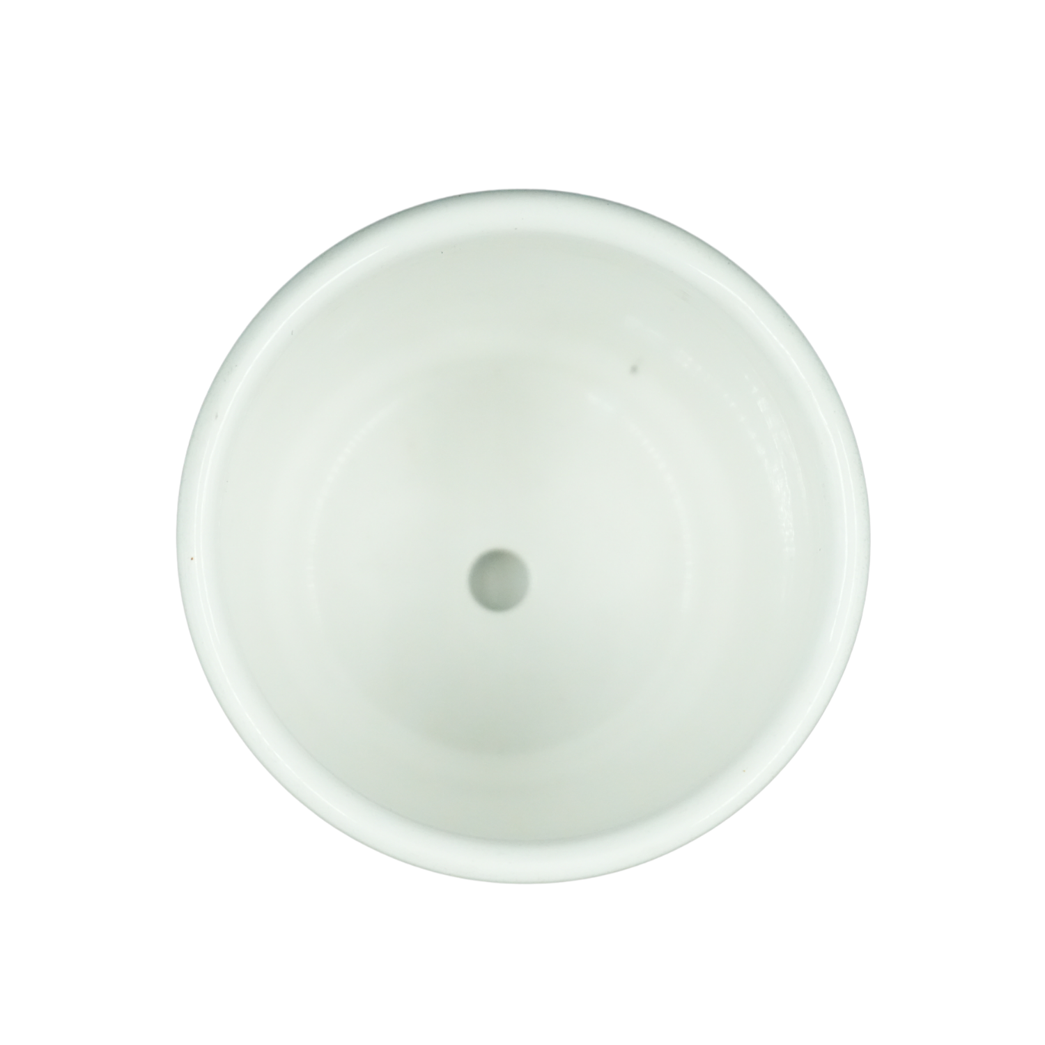 Designer Ceramic Pot (White, Glossy Finish,Small) for Home & Indoor Plant Decor